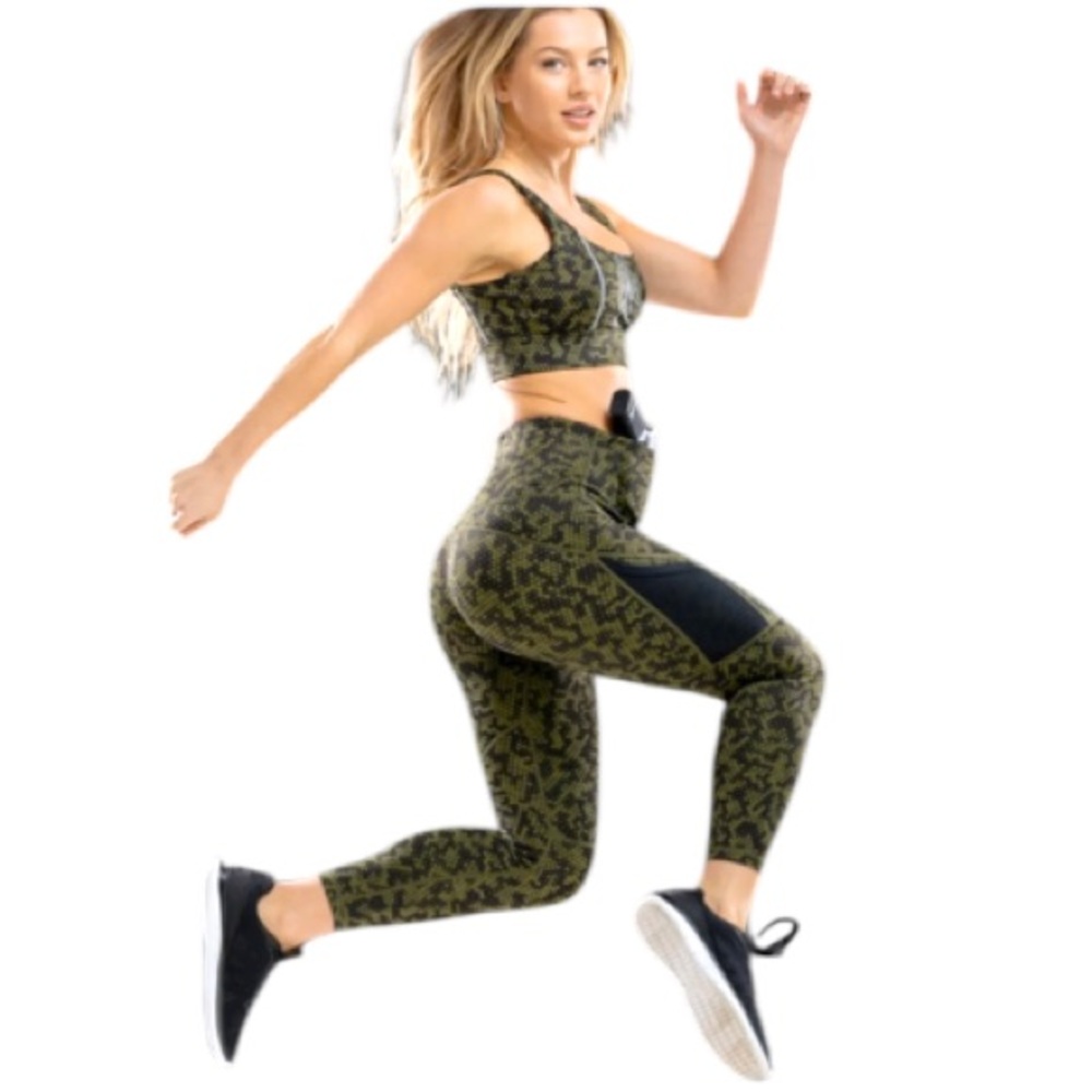 Alexo Athletica Matte 7/8 Carrywear Legging 2.0 Hex Camo Springfield Armory M